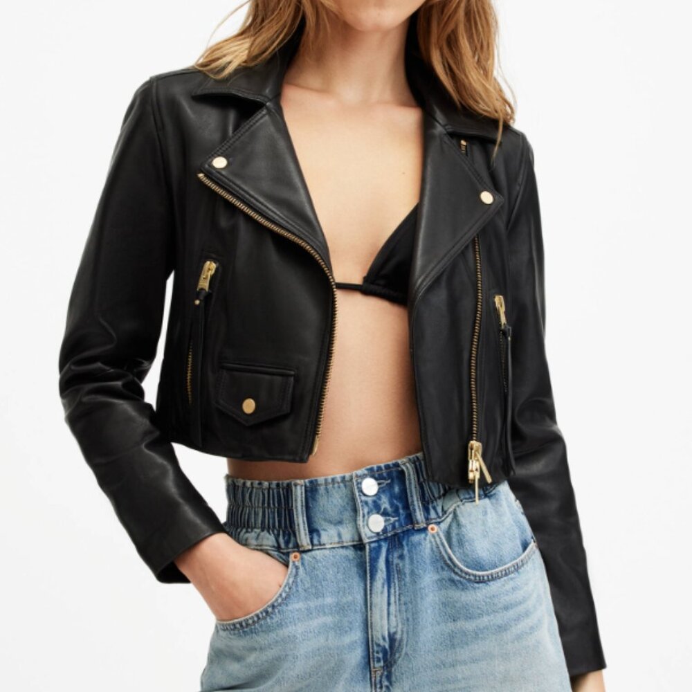 AllSaints Elora Leather Jacket